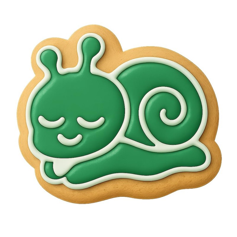 Sleeping Snail Cookie Cutter & Stamp - 4x3.6 Fun Kitchen Baking gallery