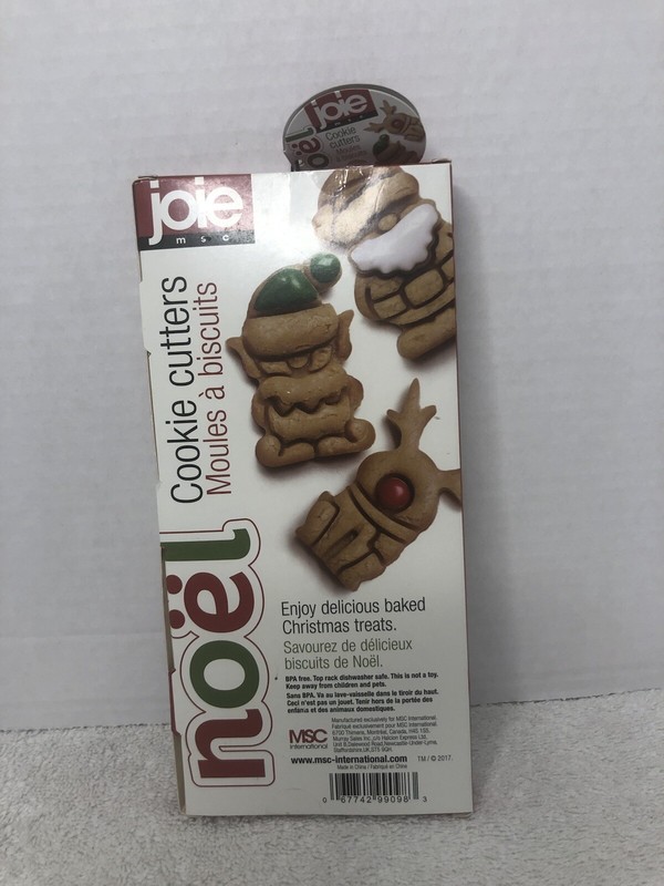 Joie Noel Christmas Cookie Biscuit Cutters Elf Reindeer Santa Clause 3pc mcx gallery