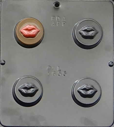 Lips Kiss Chocolate Cookie Sandwich Mold Valentines Day 1655 NEW