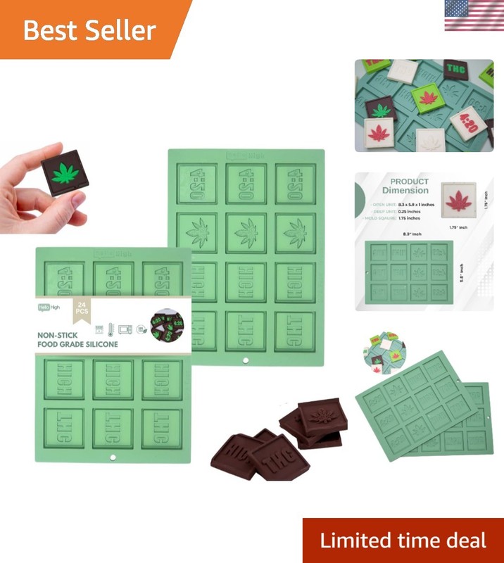 Flexible & Fun Cannabis Gummy Molds – 2 Pack for Creative Bakers & Gift Ideas