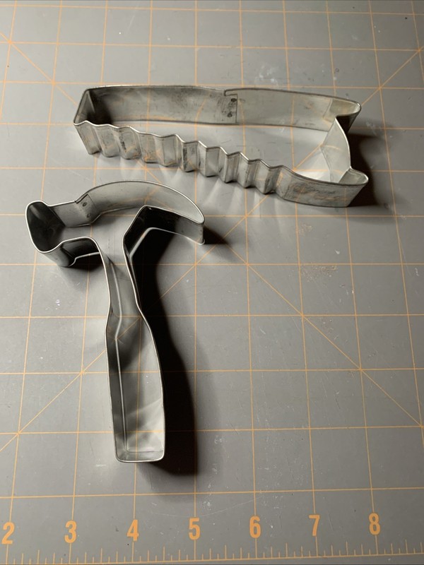 Vintage Cookie Cutter- Hammer & Saw Tools Dad
