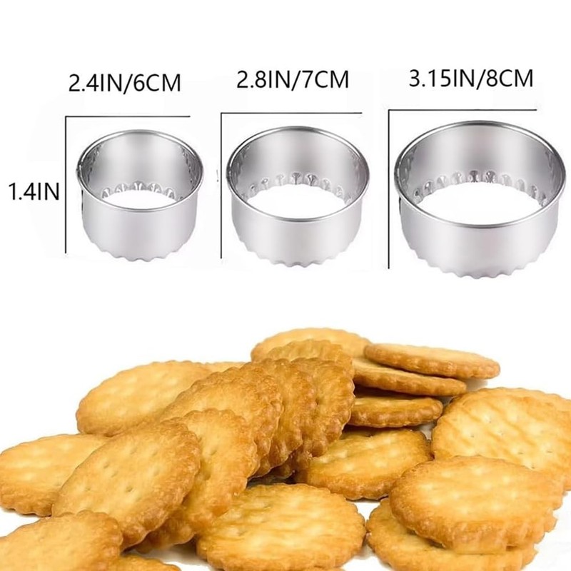Biscuit Cutters, Round Cookie Cutters/Stainless Steel Dumpling Cutters/Cake P... gallery