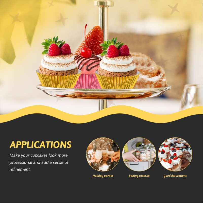Assorted Color Cake Cases Flexible Paper Cupcake Wrappers for Muffins and Baking gallery
