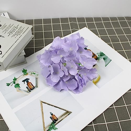 FagusHome Silk Hydrangea Heads 30 Pcs Artificial Flowers Only Light Purple gallery