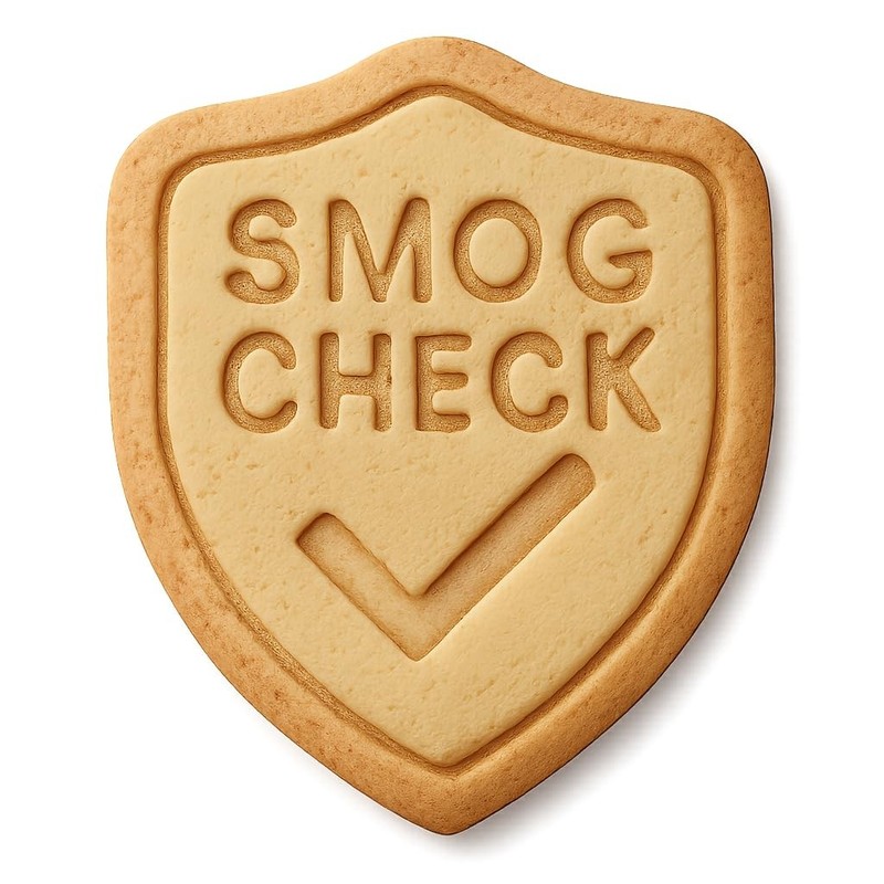 Smog Check Design 8 Cookie Cutter & Stamp, Fondant & Clay Cutter – 3.4×4″