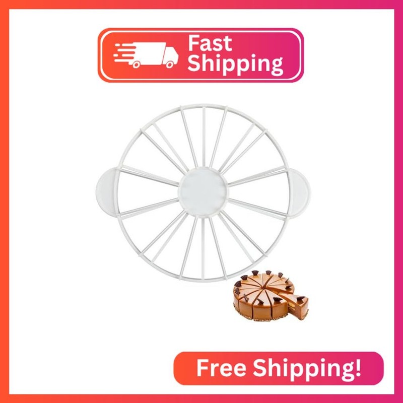 Liobelon Cake Portion Marker, Double Sided 10 or 12 Slices Cake Cutter Marker fo