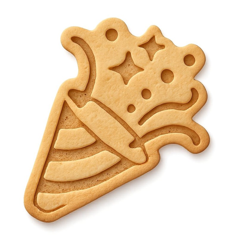 Celebration Confetti Cookie Cutter & Stamp, Fondant & Clay – 4×3.2