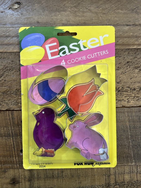 New Fox Run Craftsmen USA #3554 Easter Cookie Cutters Bunny Chick Tulip Egg