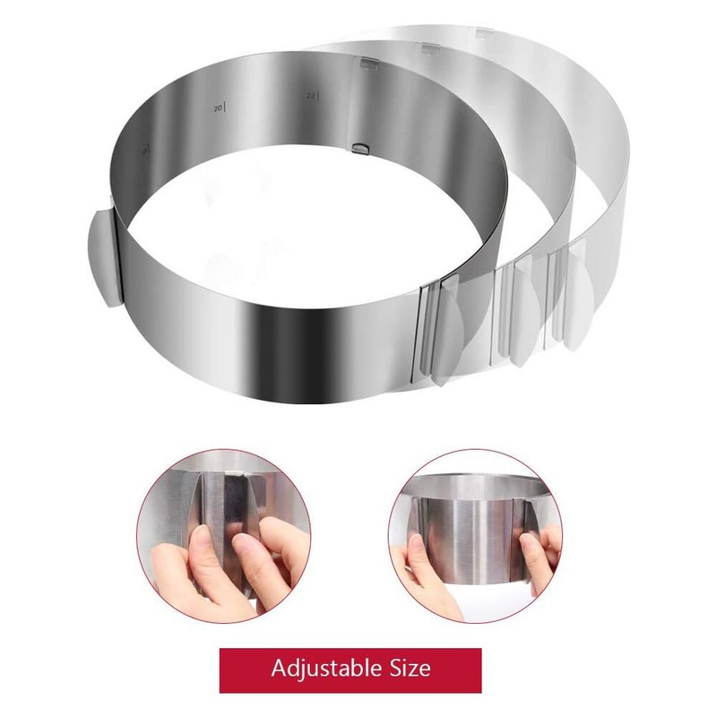 6-12 Inch Stainless Steel Pastry Cake Ring Decorating Mould Baking Accessories gallery