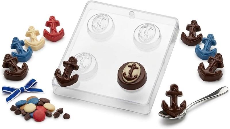 Anchor Cookie Sandwich Chocolate Candy Mold Nautical 1664 NEW gallery