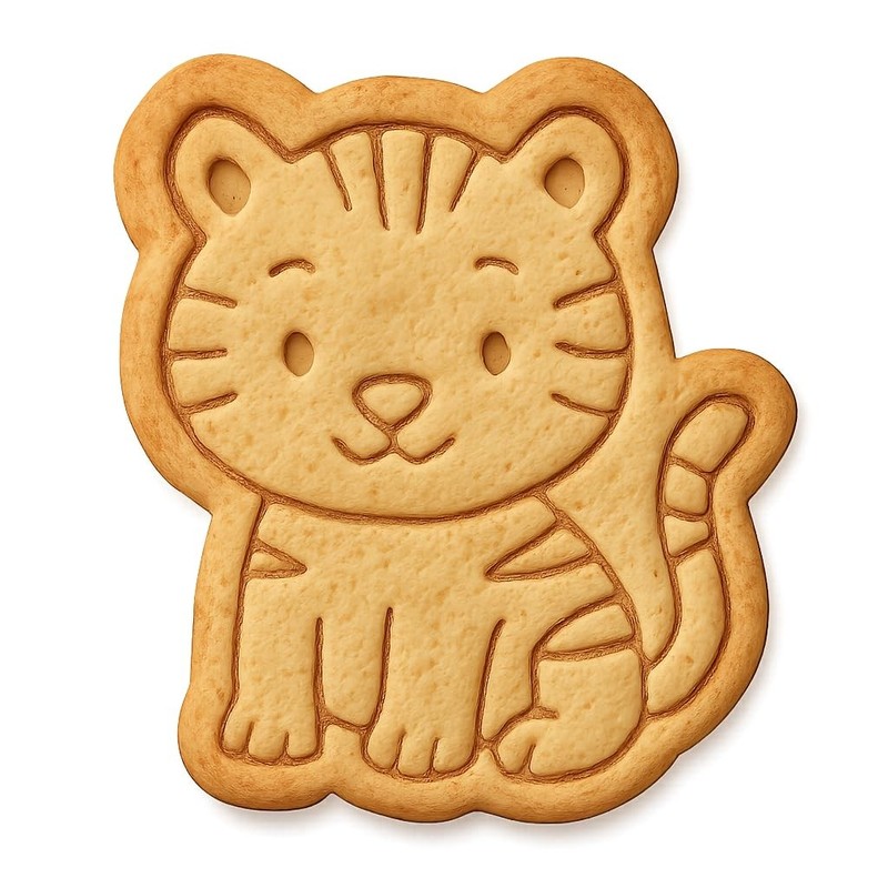 Tiger Cub Cookie Cutter & Stamp - 4x3.5 Fun Kitchen Baking gallery