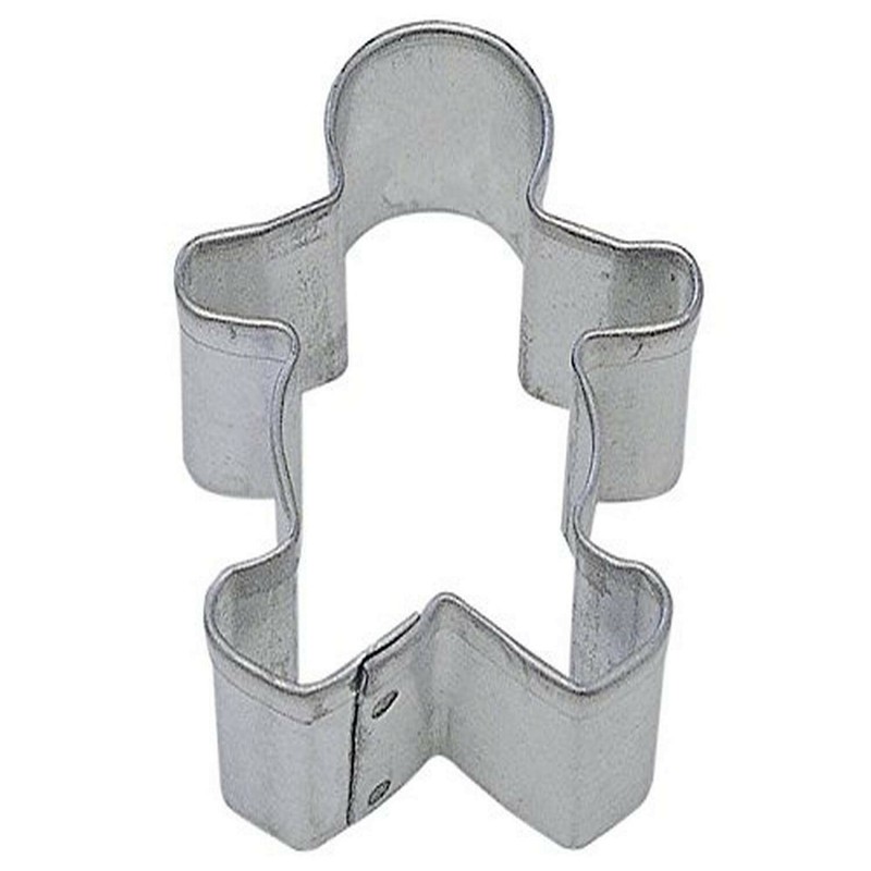 CybrTrayd R&M Gingerbread Boy Tinplate Steel Cookie Cutter, Mini, Silver, Lot…