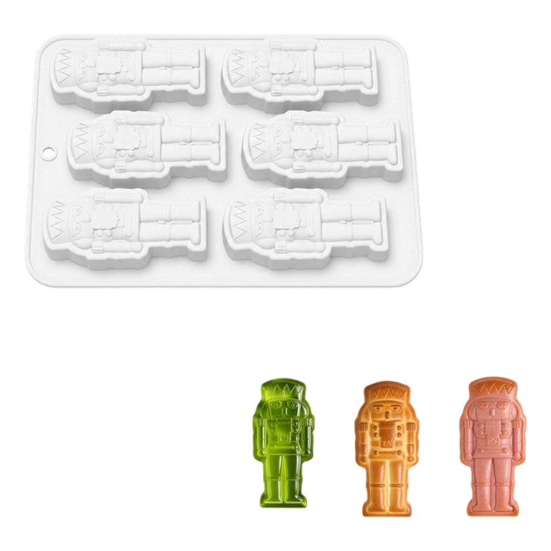 6 Slot Nutcrackers Soldier Cake Mould For Mousse Candy And Homemading Sweet gallery