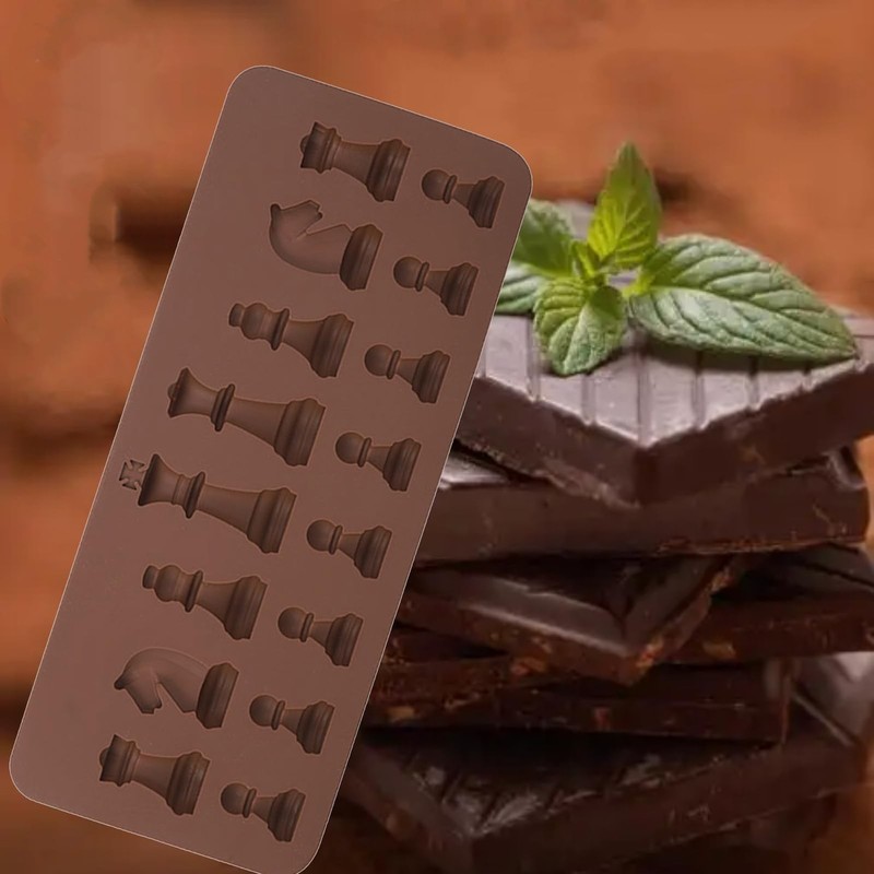 Silicone Chess Shape DIY Chocolate Wax Melt Baking Cake Topper Decor gallery