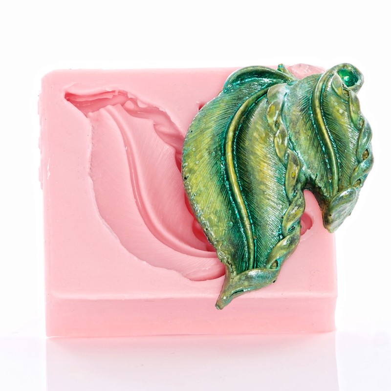 Double Leaf Silicone Mould Mold Cake Decorating Fondant Candy Resin Clay (714)