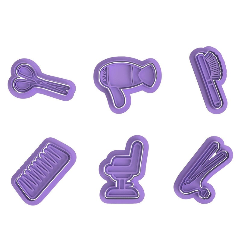 Barbershop hairdresser Cookie Cutter Stamp hair salon equipment
