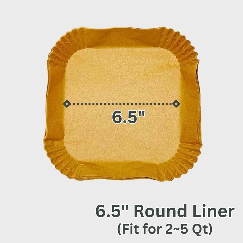 6.5" Square Air Fryer Liner (100sheets) gallery