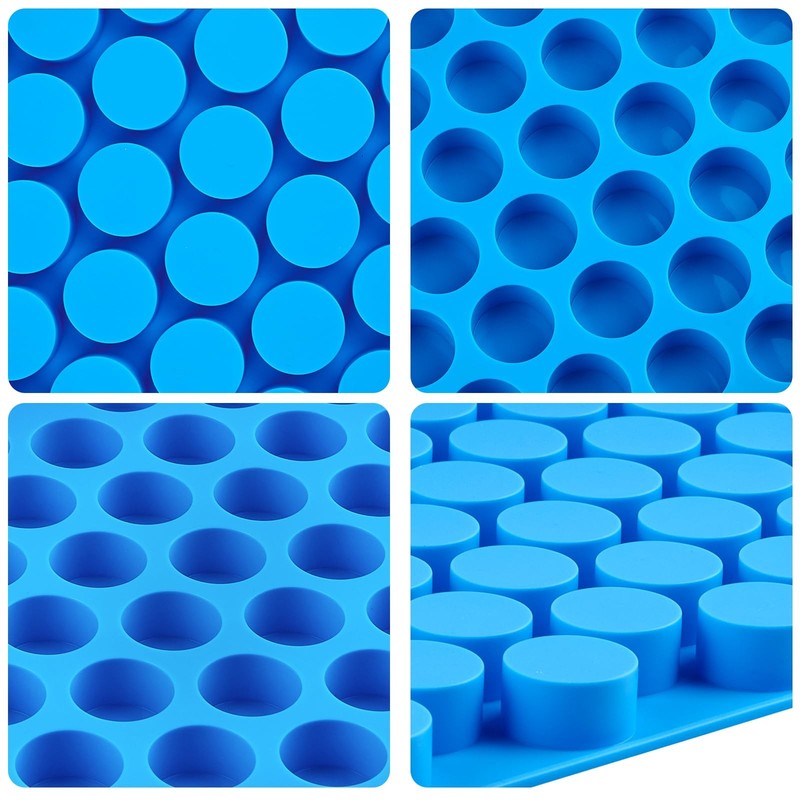 55 Cavity Gummy Molds Non-stick Silicone Molds for Hard Candies Round gallery