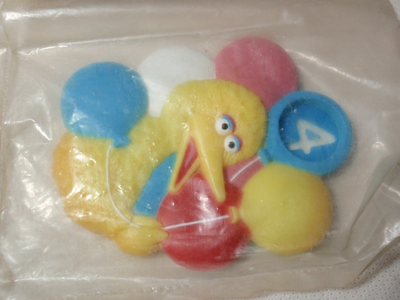 Lot of 5 Wilton Sesame Street Big Bird Cake Tops Toppers Balloon Age *As-Is* gallery