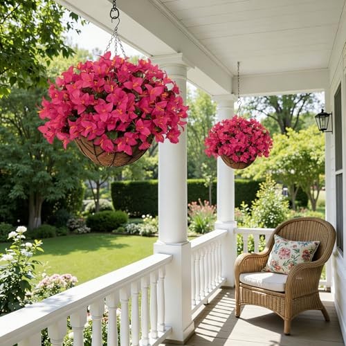 Fake Bougainvillea Artificial Flowers for Outdoors Silk Flowers 4PCS Hotpink gallery