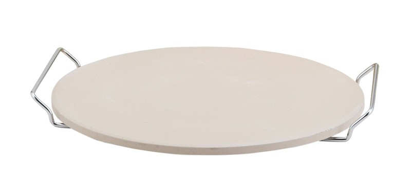 Fantes Pizza Baking Stone with Serving Rack, Natural Ceramic Stoneware, The I…