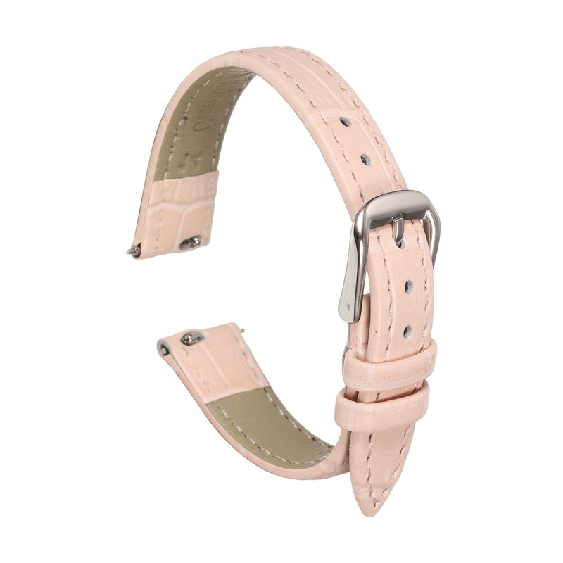 Pink Leather Watch Strap 14mm for Quick Release Genuine