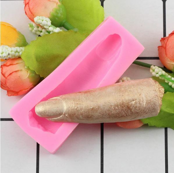Finger Silicone Mold Halloween Chocolate Candy Resin 2.5″L Horror Scary Baking