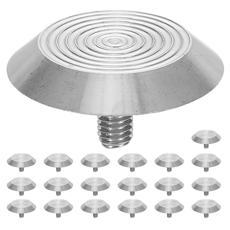20pcs Tactile Warning Nail Studs: Stainless Steel Nonslip Blind Road Indicators