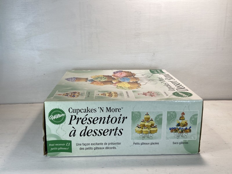 Wilton Cupcake Stand Boston Bakery Recipe Book Desserts Baking Display Lot of 2 gallery