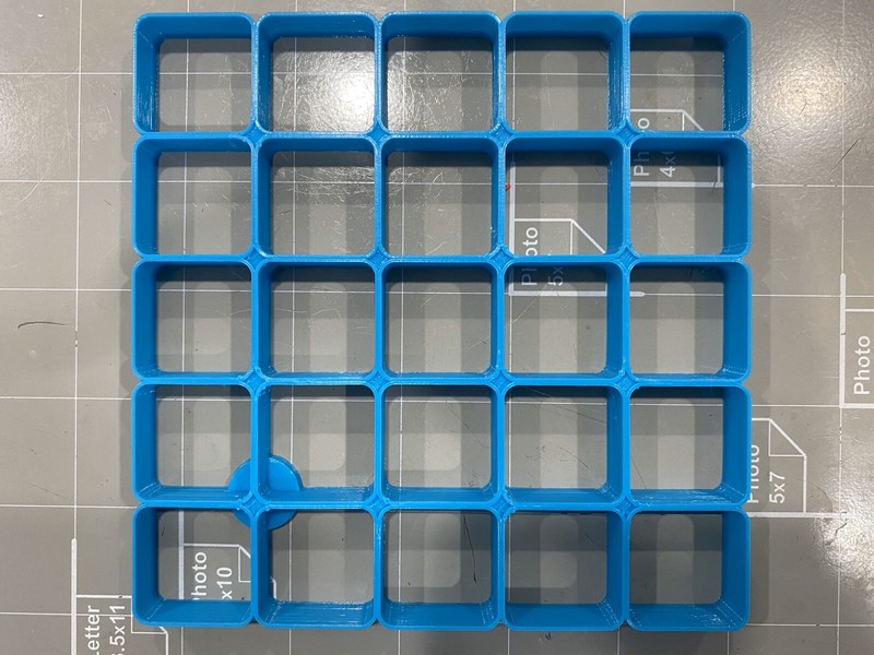25×1” Size Square Multi Cookie Cutter with Round Corners (5 x 5 in )