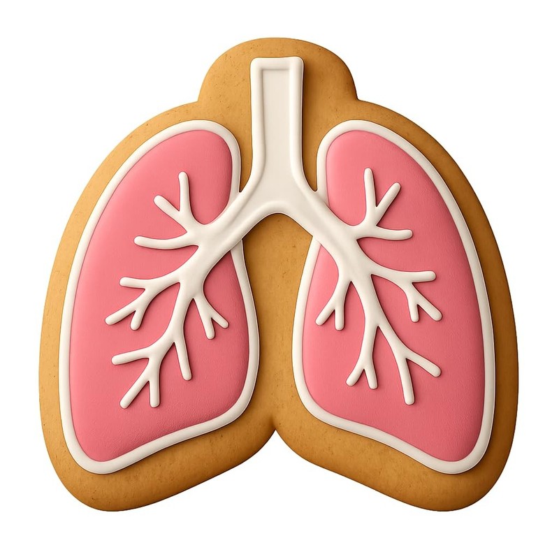 Lungs with Bronchi Cookie Cutter & Stamp 4×3.2″ Fun Medical Baking Tool