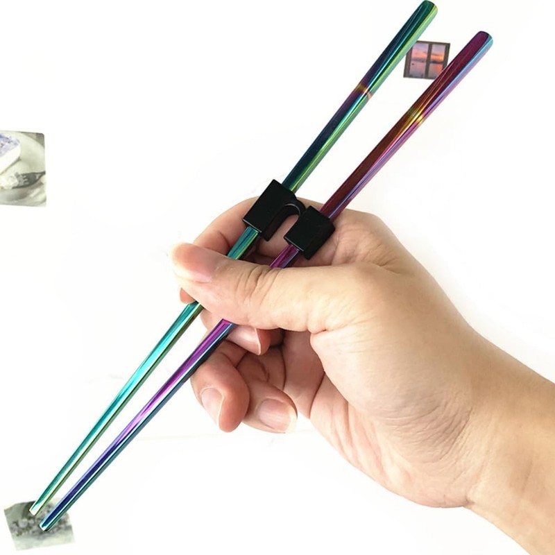 5 PCS Reusable Chopstick Helpers Training Hinges Connector Practice Helper gallery
