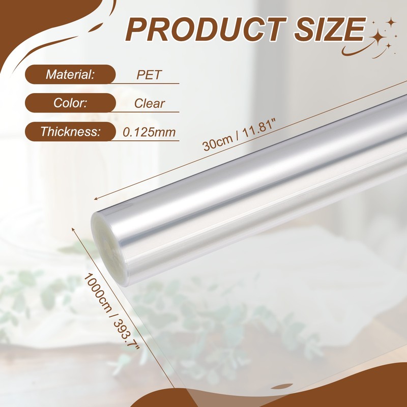 11.8 x 393.7 Inch Cake Collar, Acetate Sheets for Baking Clear Acetate Rolls gallery