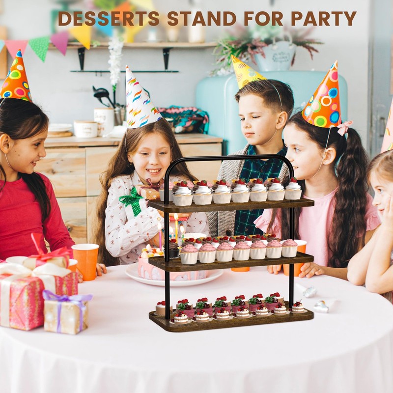 Rustic Wood Cupcakes Stand for 50 Cupcakes at Parties gallery