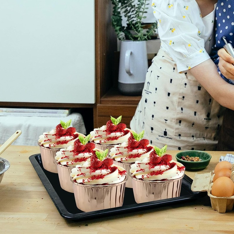 Versatile 50 Pack Mini Baking Cups with Lids - Ideal for Events and Catering gallery