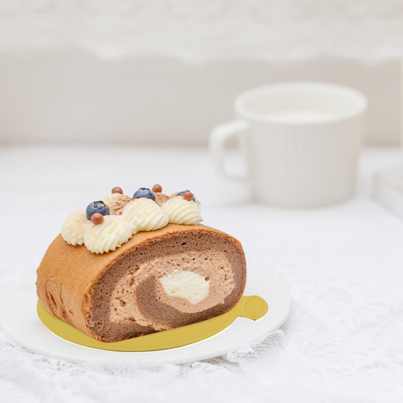 Mini Cake Boards, 3.1 Inch Gold Base Round Cardboard Mousse Base, Paper Cupca... gallery