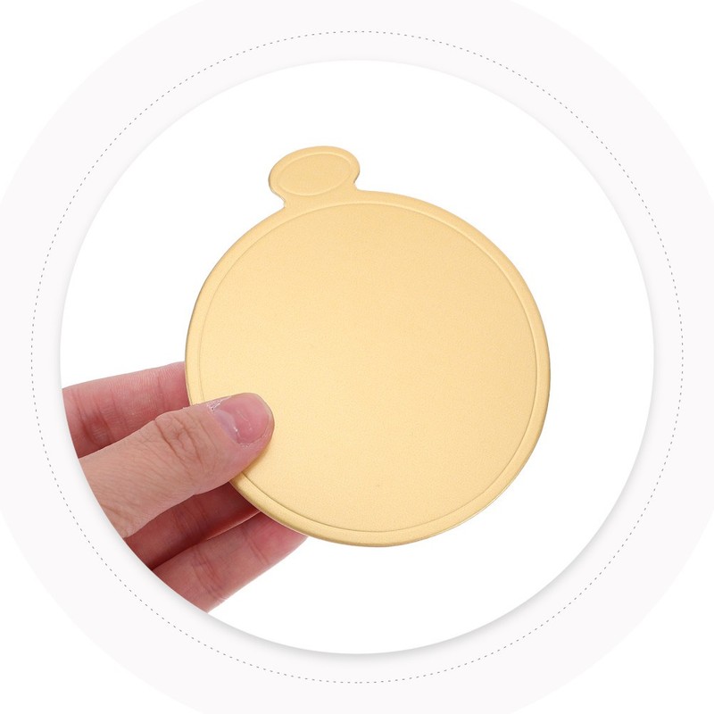 200pcs Round Golden Cardboard: Round Mini Cake Boards Mousse Cake Base Paper gallery