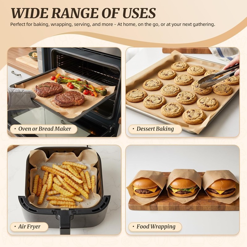 JAZB 400 Pcs Parchment Paper Sheets 12x 16 Inches, Pre Cut Parchment Paper gallery