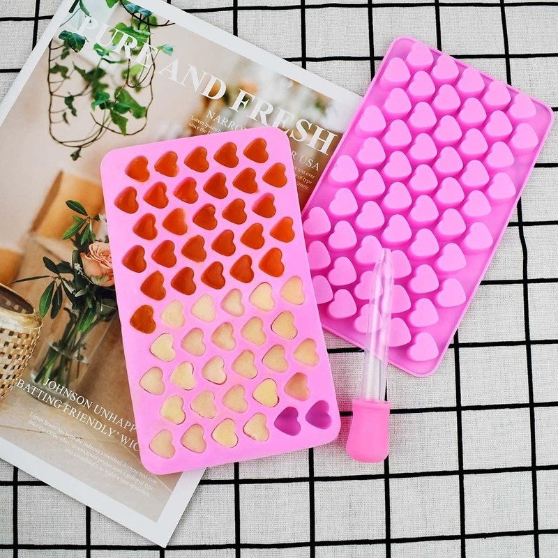 BPA Free Mini Heart Silicone Molds for Baking Candies, Chocolates, and Jellies gallery