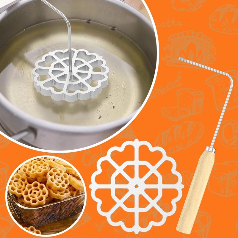 Bunuelos Mold with Handle, Funnel Cake Maker Cooking Stamp Maker Kit TL gallery