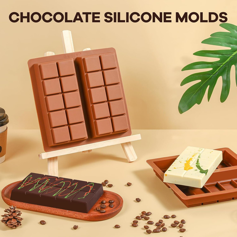 Dubai Chocolate Molds 1 Inch Deep, Silicone Chocolate Bar Mold – Non-Stick, Flex gallery
