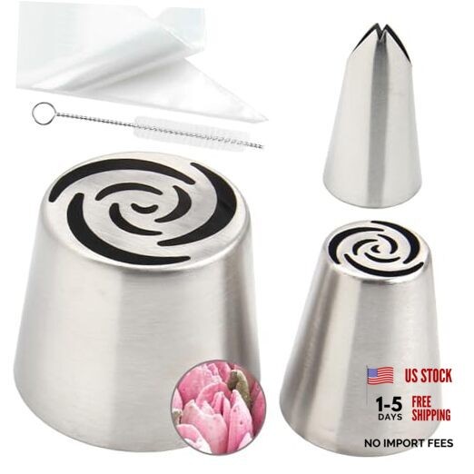 14 PCS Russian Piping Tips Set,Stainless Steel Icing Nozzles for No.12 (XL+XXL)