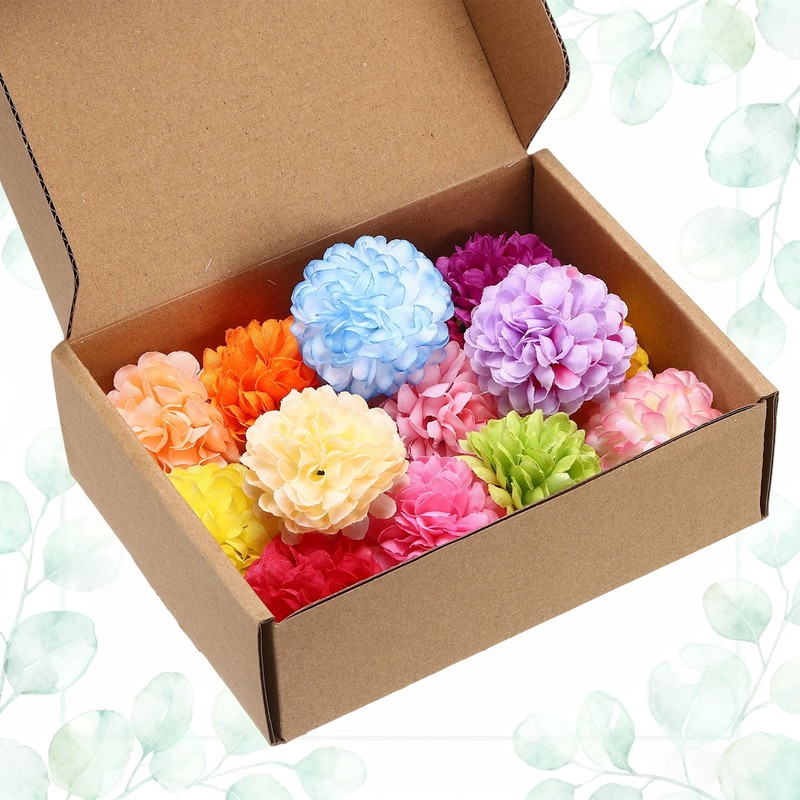 12Pcs 2"x2" Floating Flowers for Centerpieces Orange gallery