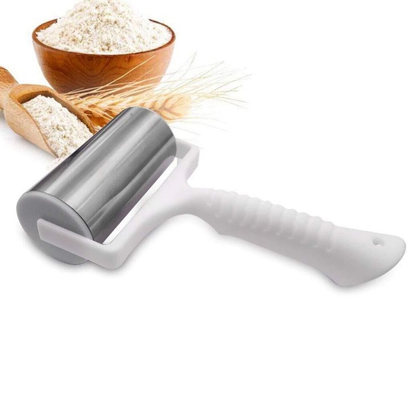 Small Mini Stainless Steel Rolling Pin Plastic Handle Pastry Pizza Dough Baker gallery