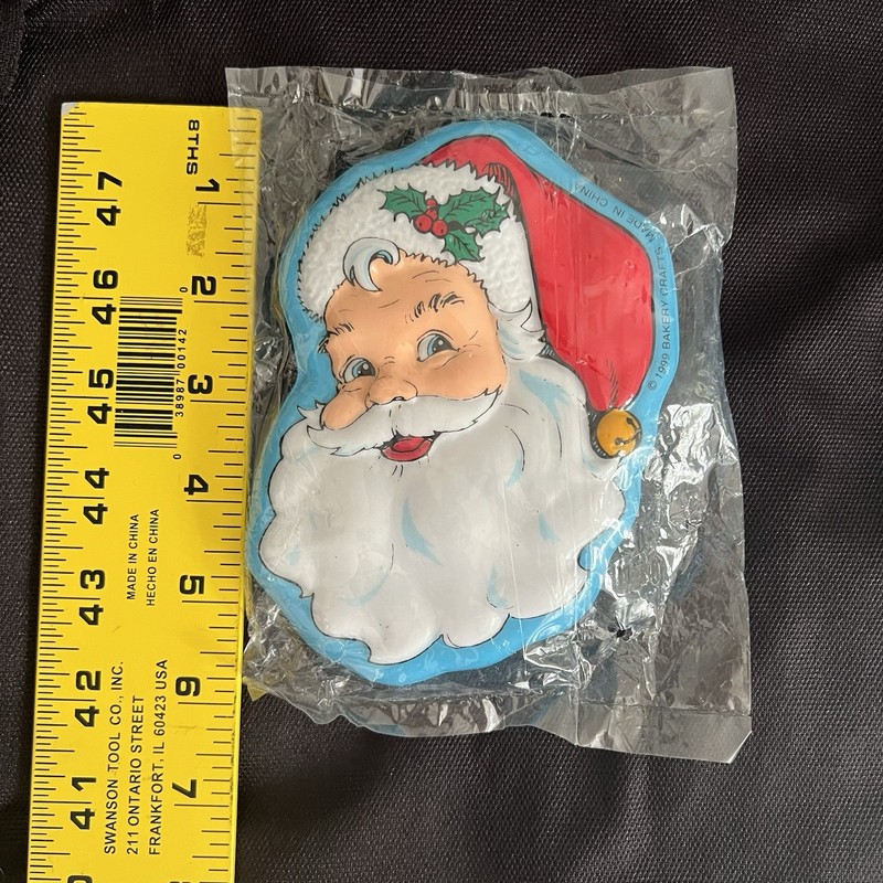 VTG 1999 Bakery Crafts Pop Tops 6” Santa Face Cake Toppers NEW SEALED Pack Of 24 gallery