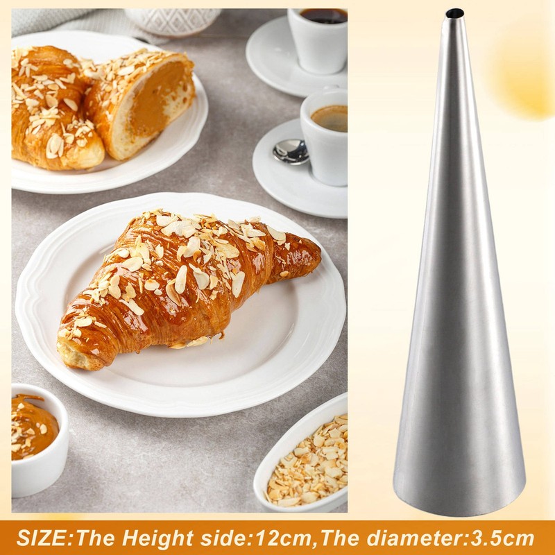 Cream Horn Molds 12Pcs Size Baking Cones Stainless Steel Roll Horn Forms2662 gallery