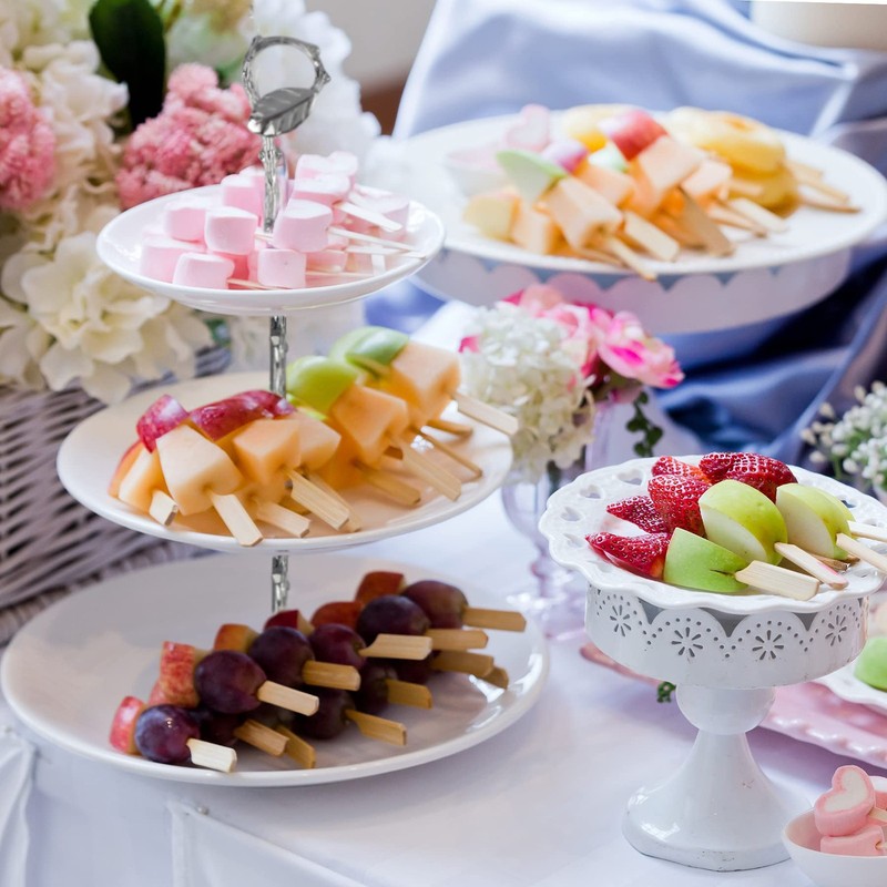 3 Tier 14" Heavy Metal Cake Stand Holder Fruit Plate Stand Fitting Hardware R... gallery
