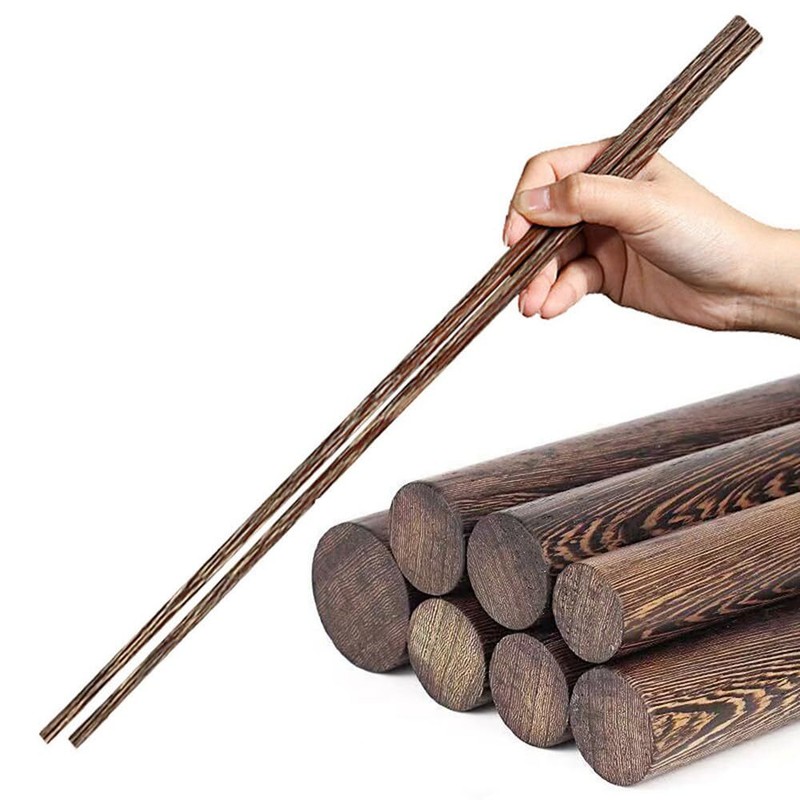 Natural Wood Extra Long Cooking Chopsticks Reusable Kitchen 16 inch 3 Pairs
