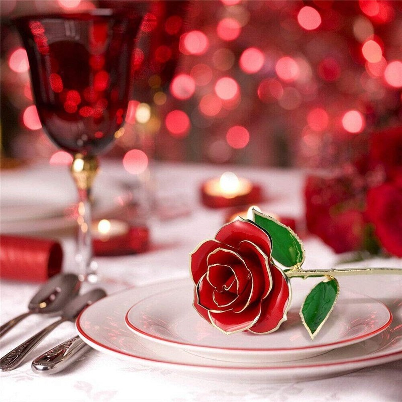 ENJOYPRO Valentines Day Gifts for Her, Real Rose Dipped Golden,Gold,Red,Rose gallery