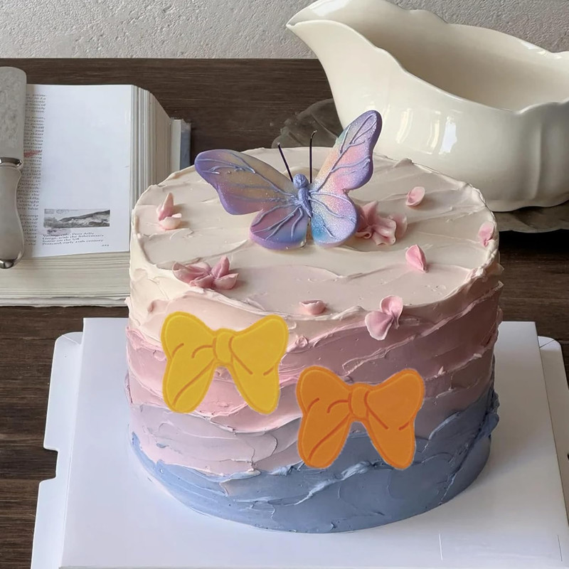 2 Pcs Cute Bow Silicone Molds, Exquisite Bow Cake Decoration Fondant Mold, Kitch gallery
